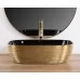 Умывальник Rea Belinda gold brush black U8780 46,5x33 черный/золото