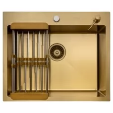 Кухонная мойка Arfeka ECO AR 600*500+CL AR+DS AR GOLD