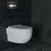 Унитаз с инсталляцией Roxen StounFix Slim 646666 с унитазом 530155-01 с кнопкой Glass 430280B