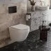 Унитаз с инсталляцией Roxen StounFix Slim 579124 с унитазом 530185-02 с кнопкой Caspia 410280B