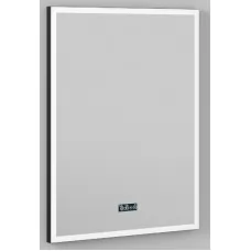Зеркало BRIZ Берн 60*80 в черном профиле, с подсветской, подогревом, часами