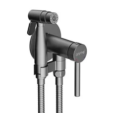 Смеситель с гигиенической лейкой Gappo G7206-9 оружейная сталь