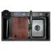 Кухонная мойка Wisent WG37546ВD PVD Decor Black