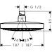 Верхний душ Hansgrohe Croma Select E 180 2jet 26524400