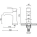 Смеситель для умывальника Gerhans Pillar K11006 Хром