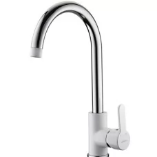 Смеситель для кухни Ledeme L4003W Белый/Хром