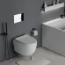 Унитаз с инсталляцией Roxen StounFix Slim 516917 с унитазом 530155-01 с кнопкой Santi 410260CH