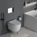 Унитаз с инсталляцией Roxen StounFix Slim 551921 с унитазом 530155-01 с кнопкой Santi 410280CH