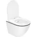 Унитаз Roxen Antares Black 530110-01B 37x48 с сиденьем дюропласт SoftClose (подвесной)