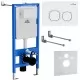 Инсталляция для унитаза Roxen StounFix Slim 826157 4в1 с кнопкой 410280W белый/хром