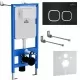 Инсталляция для унитаза Roxen StounFix Slim 710200 с кнопкой Santi 410280B