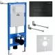 Инсталляция для унитаза Roxen StounFix Slim 710200 с кнопкой Caspia 410280B