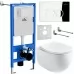 Унитаз с инсталляцией Roxen StounFix Slim 964032 с унитазом 530170-01 с кнопкой Santi 410260CH