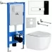 Унитаз с инсталляцией Roxen StounFix Slim 964514 с унитазом 530160-01 и с клавишей Caspia 410280CH