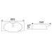 Раковина CeramaLux STR4282B 80х34 белый