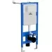 Унитаз с инсталляцией Roxen StounFix Slim 966181 с унитазом 530185-01 и с клавишей Santi 410260BG