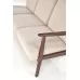 Диван HALMAR MILANO 3S tap. Castel 15 бежевый/орех