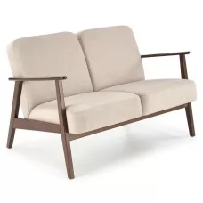 Диван HALMAR MILANO 2S tap. Castel 15 бежевый/орех