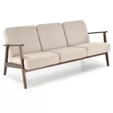Диван HALMAR MILANO 3S tap. Castel 15 бежевый/орех