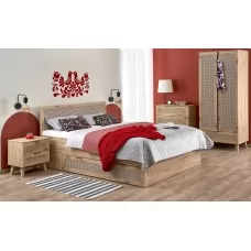 Кровать HALMAR BORNEO LOZ-160 дуб артизан/черный, 160/200