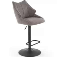 Стул барный HALMAR H122 серый/черный