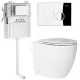 Унитаз с инсталляцией Roxen Attach 966891 с унитазом 650185-01 с клавишей Santi 410260CH