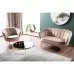 Диван SIGNAL CAMELLIA 2 Velvet Bluvel 28 бежевый/золотой	