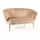 Диван SIGNAL CAMELLIA 2 Velvet Bluvel 28 бежевый/золотой	