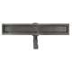 Душевой трап Roxen Supra Gun Metal 600x70x70 91050-60GM двусторонний под плитку/оружейная сталь