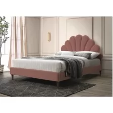 Кровать SIGNAL SANTANA Velvet Bluvel 52 античный розовый/дуб 160/200