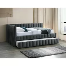 Кровать SIGNAL ALFIE Velvet Bluvel 14 темно-серый, 120/200