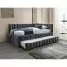 Кровать SIGNAL ALFIE Velvet Bluvel 14 темно-серый, 120/200