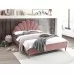 Кровать SIGNAL SANTANA Velvet Bluvel 52 античный розовый/дуб 160/200