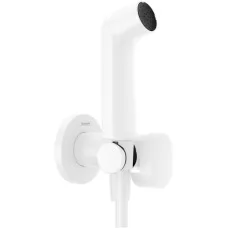 Смеситель с гигиенической лейкой Hansgrohe Bidette S EcoSmart+ 29232700 белый матовый