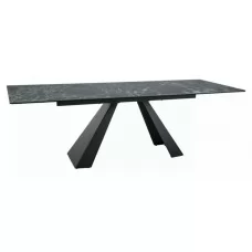 Стол обеденный SIGNAL SALVADORE Ceramic Verde Alpi морской/черный мат, 160-240/90	