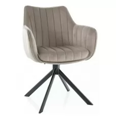 Стул SIGNAL AZALIA Velvet Bluvel 40 темно-бежевый/черный	