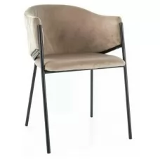 Стул SIGNAL BONO Velvet Bluvel 28 бежевый/черный	