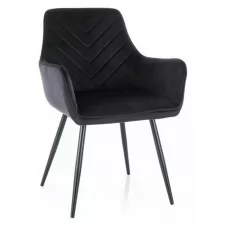 Стул SIGNAL FIG Velvet Bluvel 19 черный/черный	