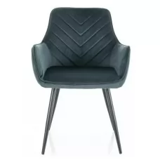 Стул SIGNAL FIG Velvet Bluvel 78 зеленый/черный	