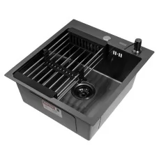 Кухонная мойка Arfeka ECO AR 450*500+CL AR+DS AR BLACK