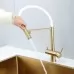 Смеситель для кухни под фильтр Gappo G4397-83 сатин золотой