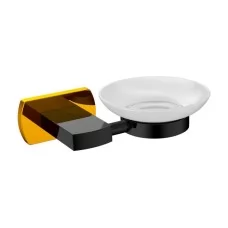 Мыльница CeramaLux Azzuro 95604 черно-золотой