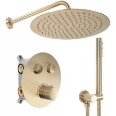 Душевая система Rea Lungo brushed gold REA-P8551 золото матовое