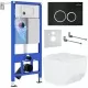 Унитаз с инсталляцией Roxen StounFix Slim 507542 с унитазом 530145-01 с кнопкой Santi 410260B