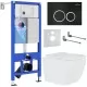 Унитаз с инсталляцией Roxen StounFix Slim 506802 с унитазом 530135-01 с кнопкой Santi 410260B
