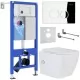 Унитаз с инсталляцией Roxen StounFix Slim 521082 с унитазом 530135-01X с кнопкой Santi 410260CH 
