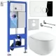 Унитаз с инсталляцией Roxen StounFix Slim 964032 с унитазом 530170-01 с кнопкой Santi 410260CH 