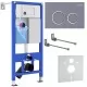 Инсталляция для унитаза Roxen StounFix Slim 966010 с кнопкой Santi 410260DG