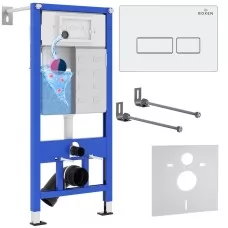 Инсталляция для унитаза Roxen StounFix Slim 710200 с кнопкой..