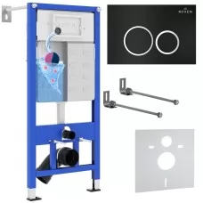 Инсталляция для унитаза Roxen StounFix Slim 710200 с кнопкой Santi 410260B